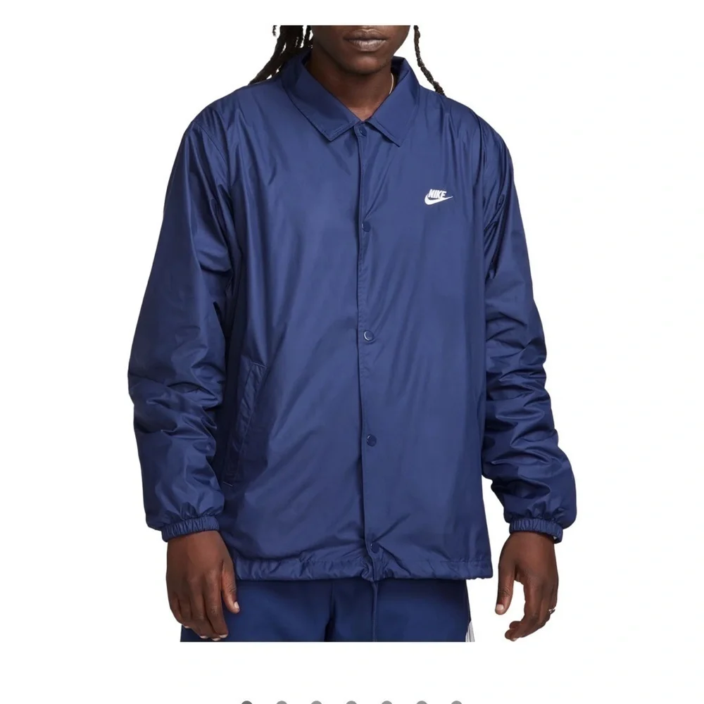 Nike Men's Medium Club Coaches Jacket Midnight Navy Blue NWT